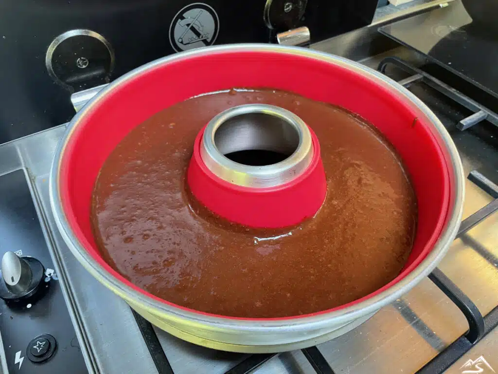 Gateau au chocolat avant sa cuisson à l'Omnia